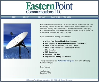 Eastern Point Communications web site